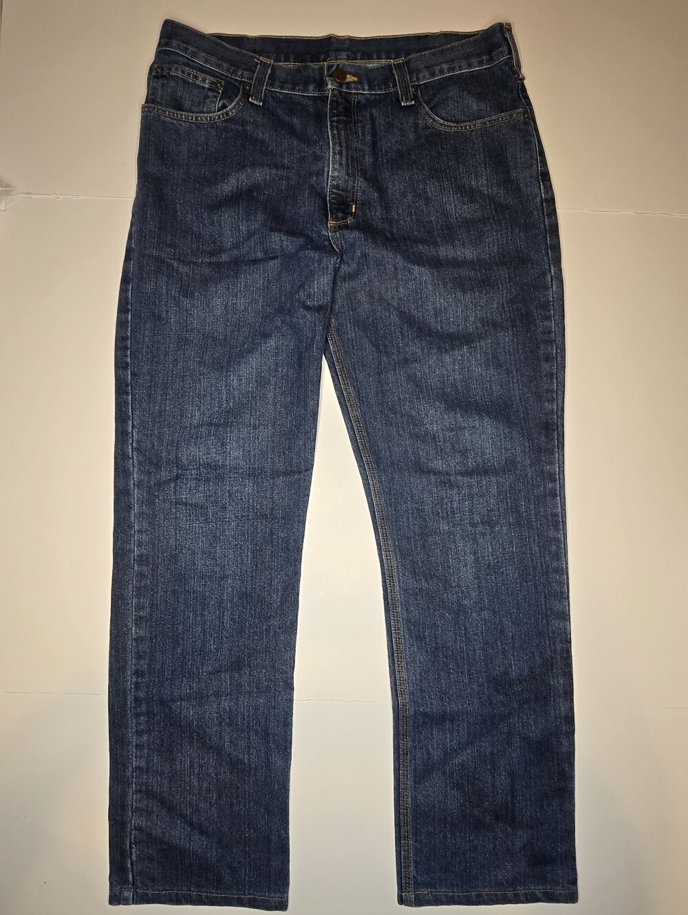 Carhartt Traditional Fit Jeans Men's 36x32 Blue Straight Leg Denim Work Pants